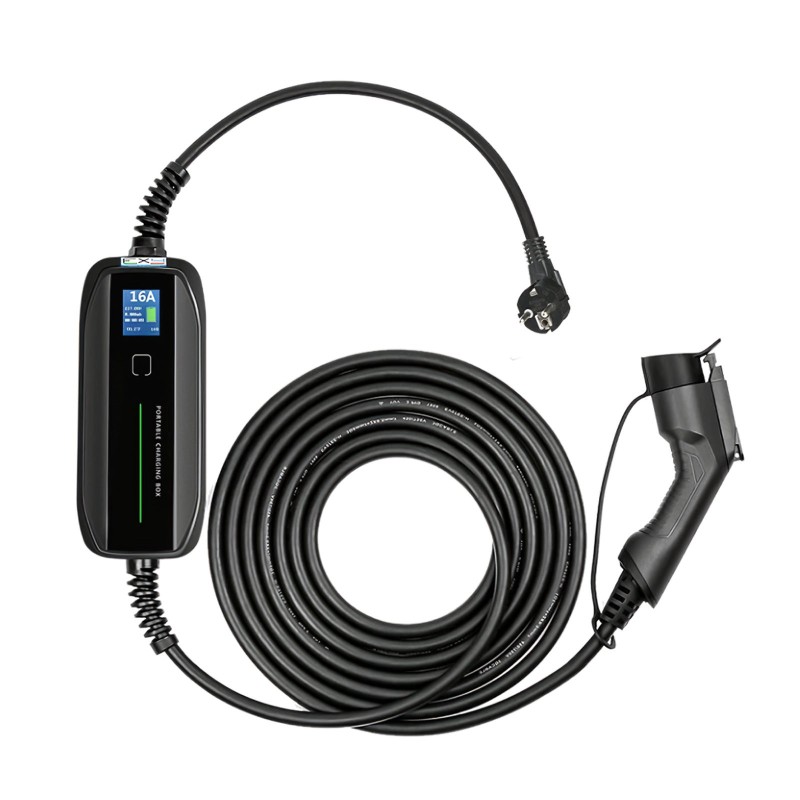 Caricatore portatile Tipo 2 monofase 3,5 kW fino a 16A – wallbox portatile, stazione di ricarica per auto elettriche