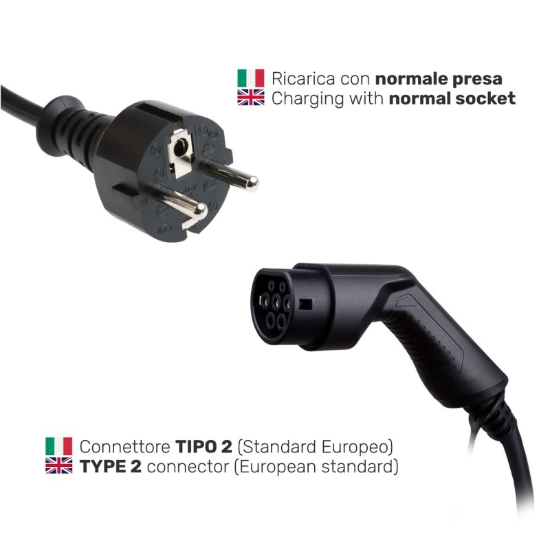 Caricatore portatile Tipo 2 monofase 3,5 kW fino a 16A – wallbox portatile, stazione di ricarica per auto elettriche – foto 6
