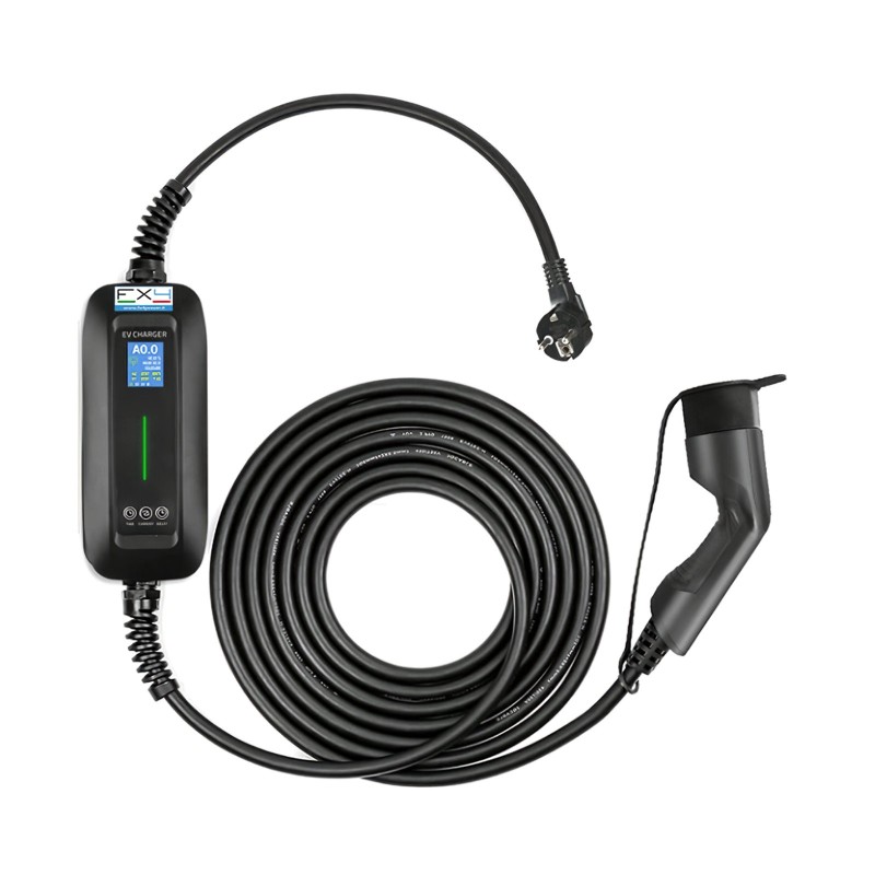 Caricatore portatile Tipo 2 monofase 3,5 kW con avvio ritardato – wallbox portatile, stazione di ricarica per auto elettriche