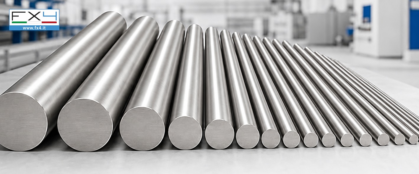 Tornitura e officina: tondino inox AISI 304 trafilato