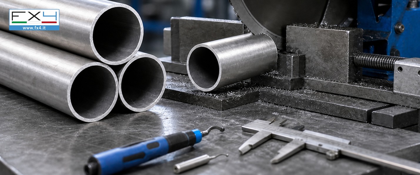 Lavori di officina: tubo tondo inox AISI 316 grezzo